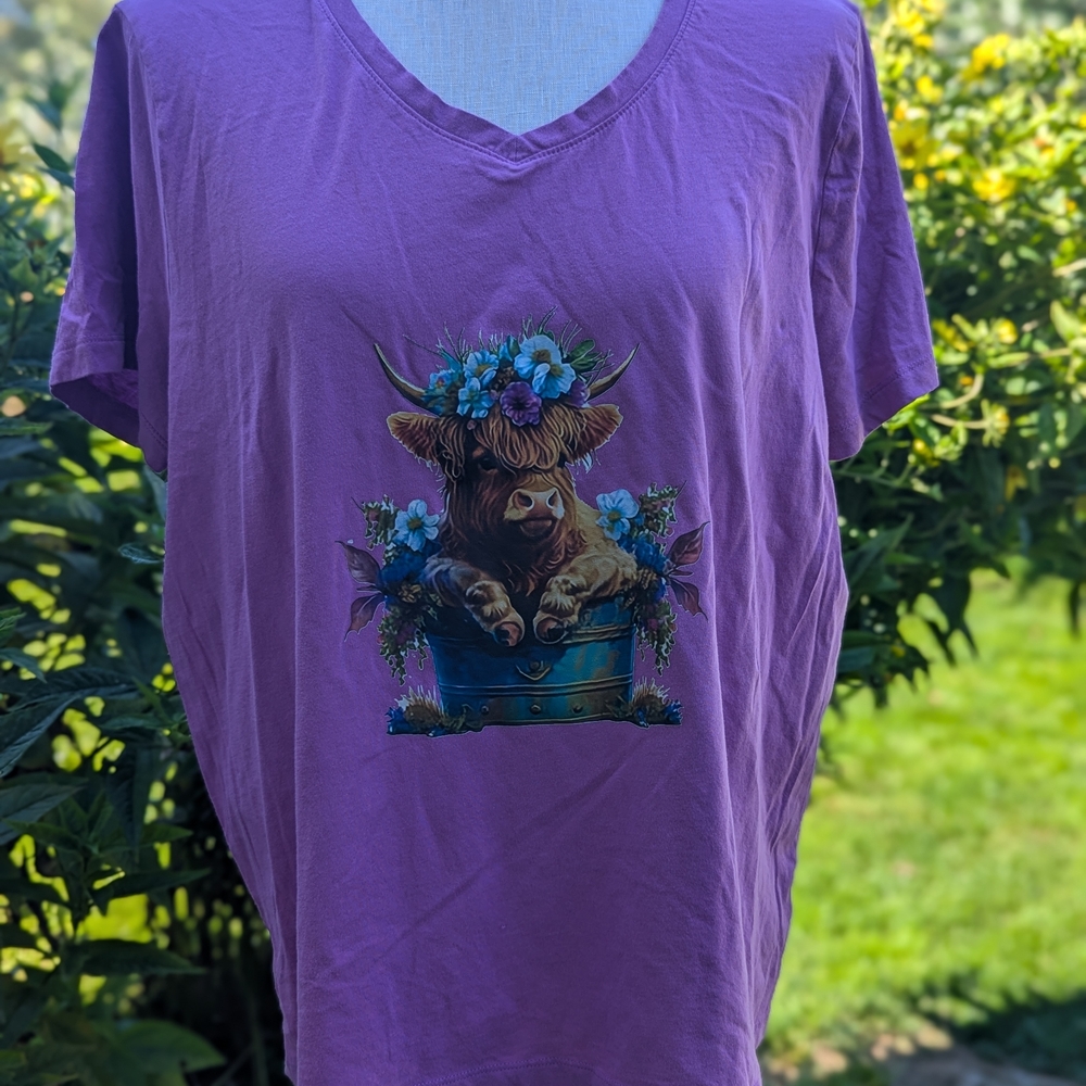 Time and Tru Lavender Tee